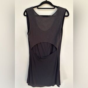 Astars Sleeveless Black Mesh Cutout Top